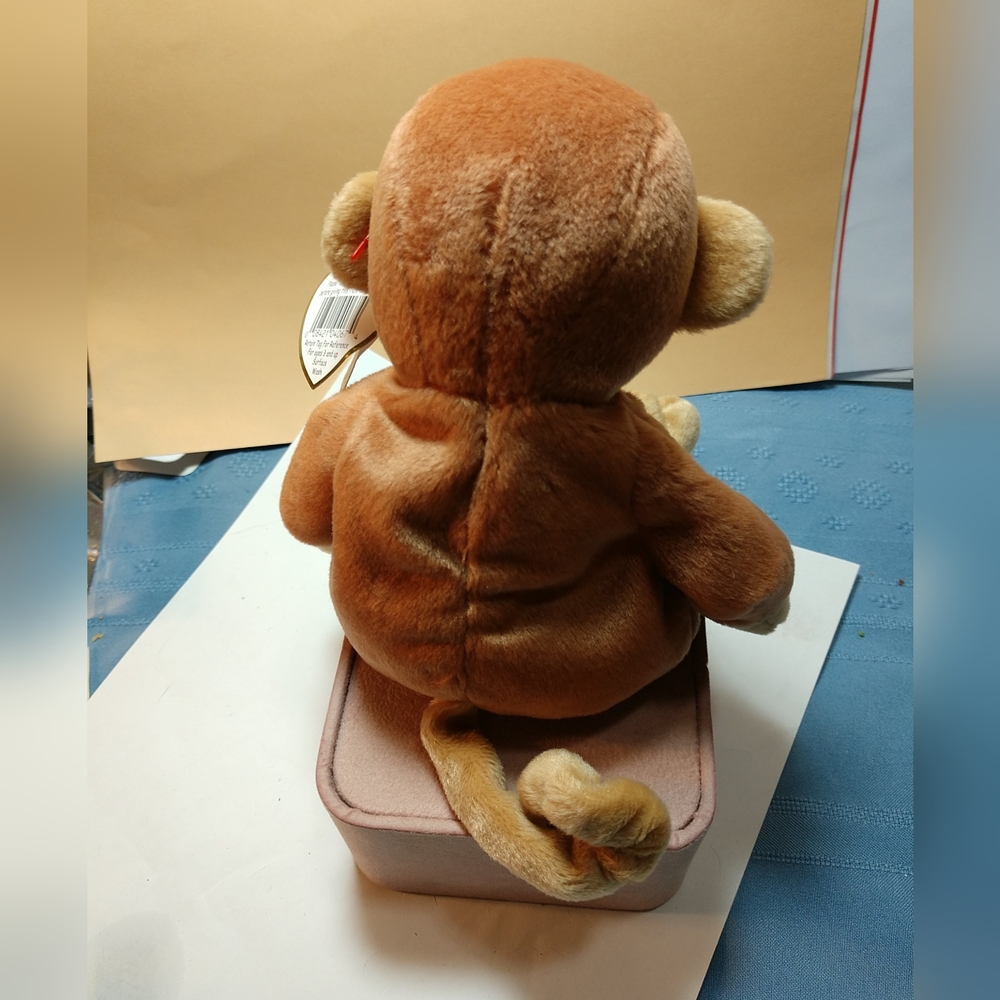 RARE 1995 BONGO TY Beanie Baby Brown Tan Ears- Face-Feet-Hands-Tail #4067 Retire - Picture 4 of 17